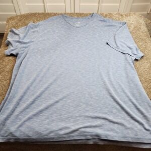 Tommy Bahama Mens 3XLB Blue V-Neck T-Shirt Tencel Modal Slub Knit Short Sleeve